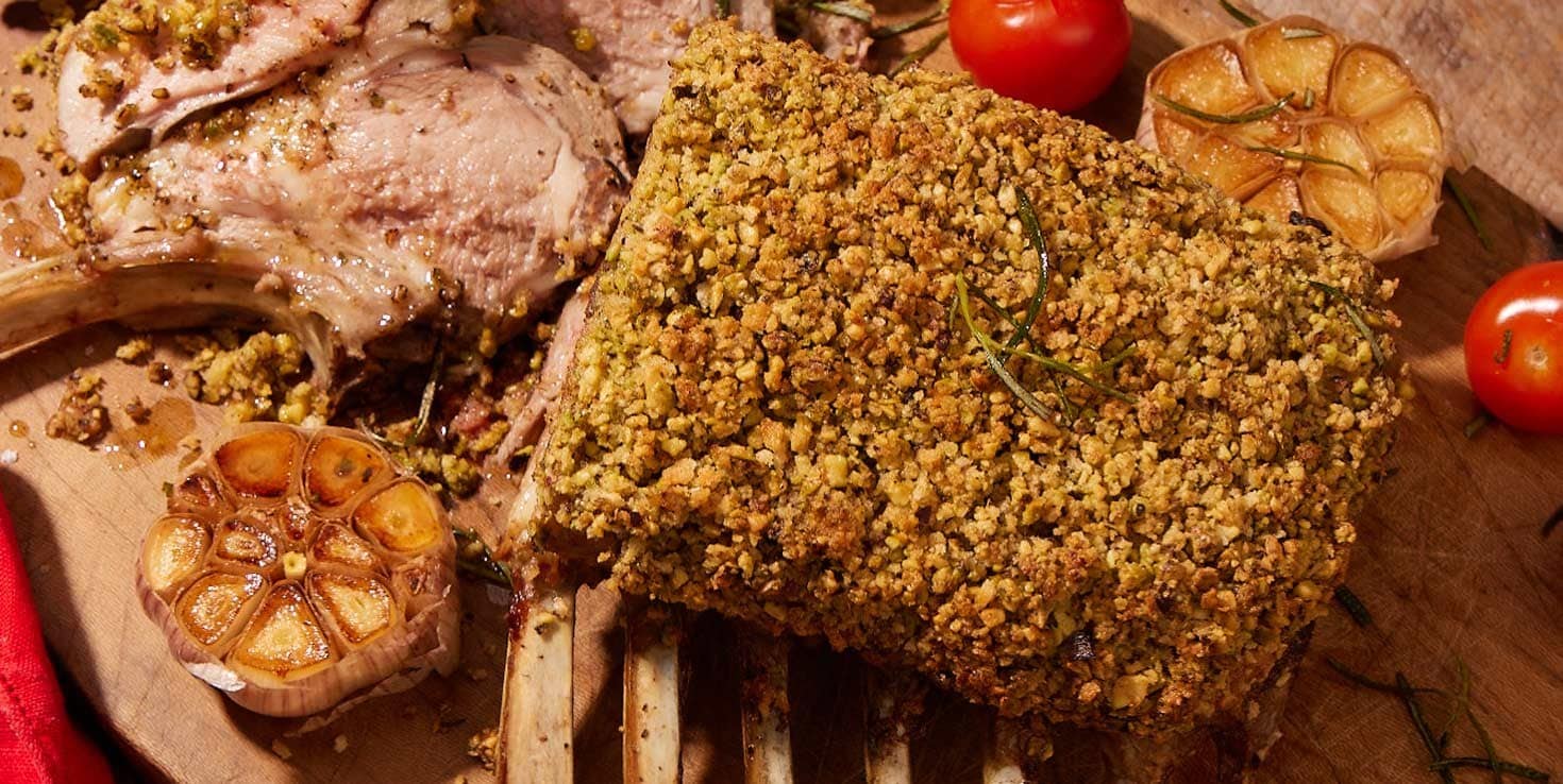 Pistachio crusted rack of lamb