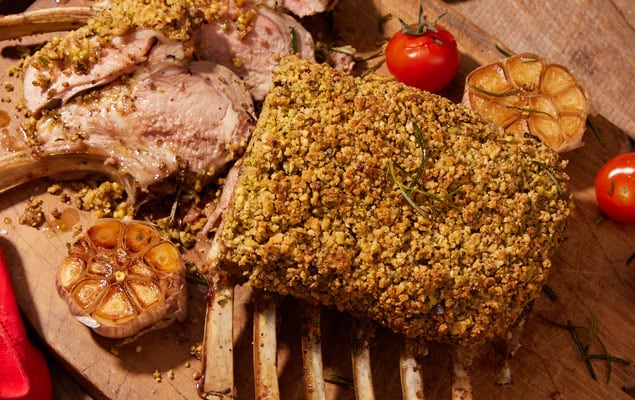 Pistachio crusted rack of lamb