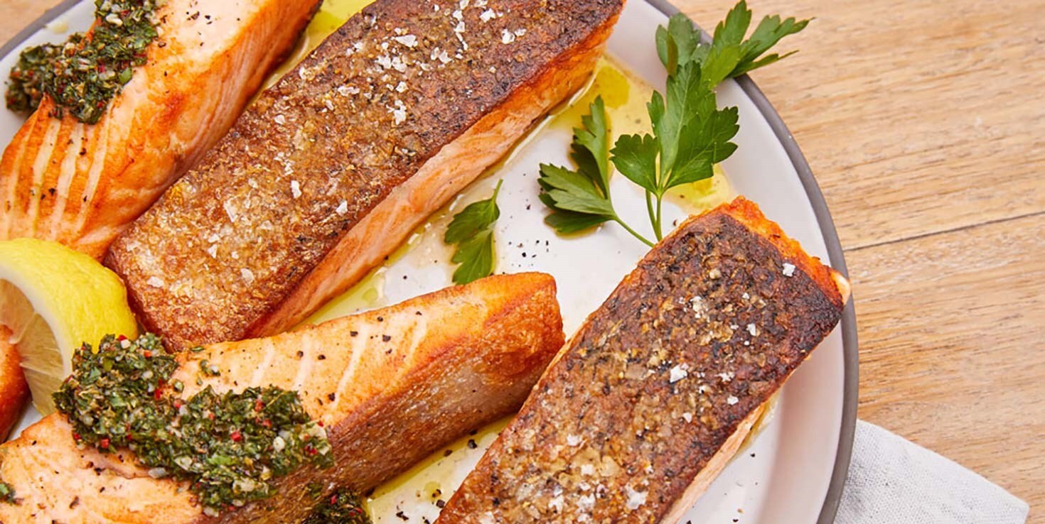 Grilled Salmon with Chimichurri