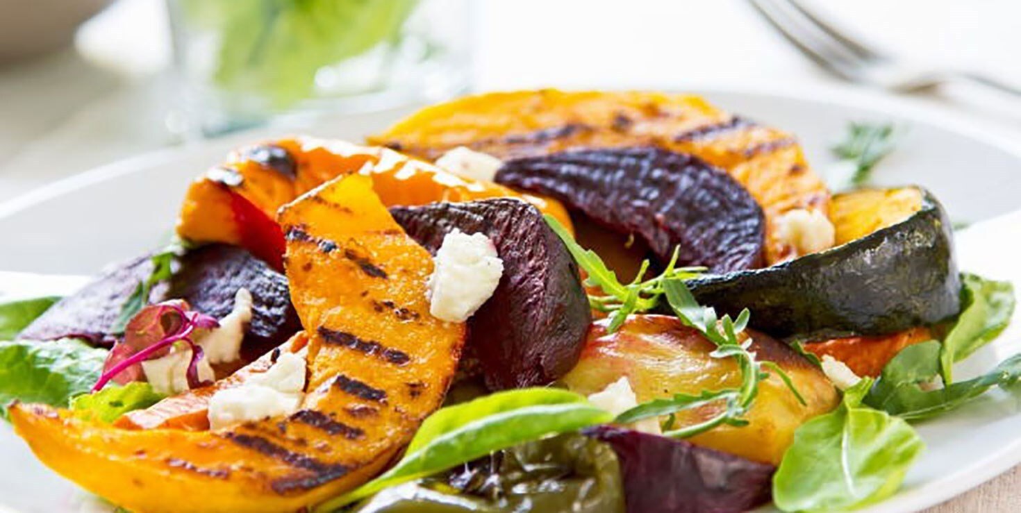 BBQ Pumpkin, beetroot Salad with Fetta