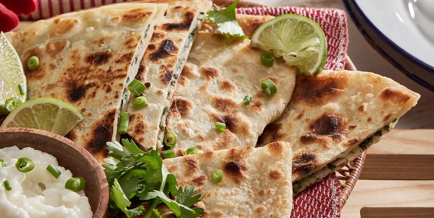 Potato and Spinach BBQ flatbread