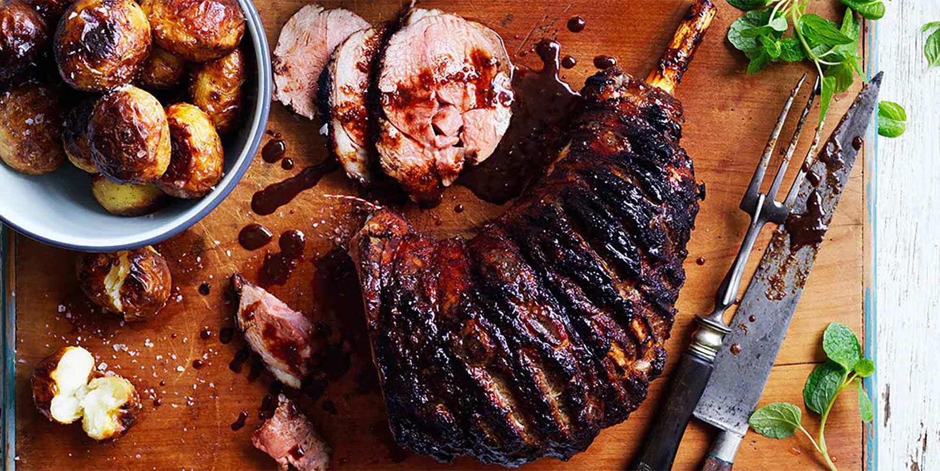 BBQ Roast Lamb with Pomegranate Molasses | BeefEater Australia