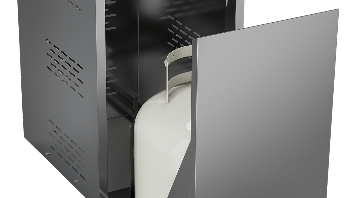 Securely stow, yet easily access, your BBQ utensils