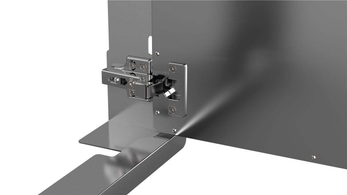 Discreet internal hinges