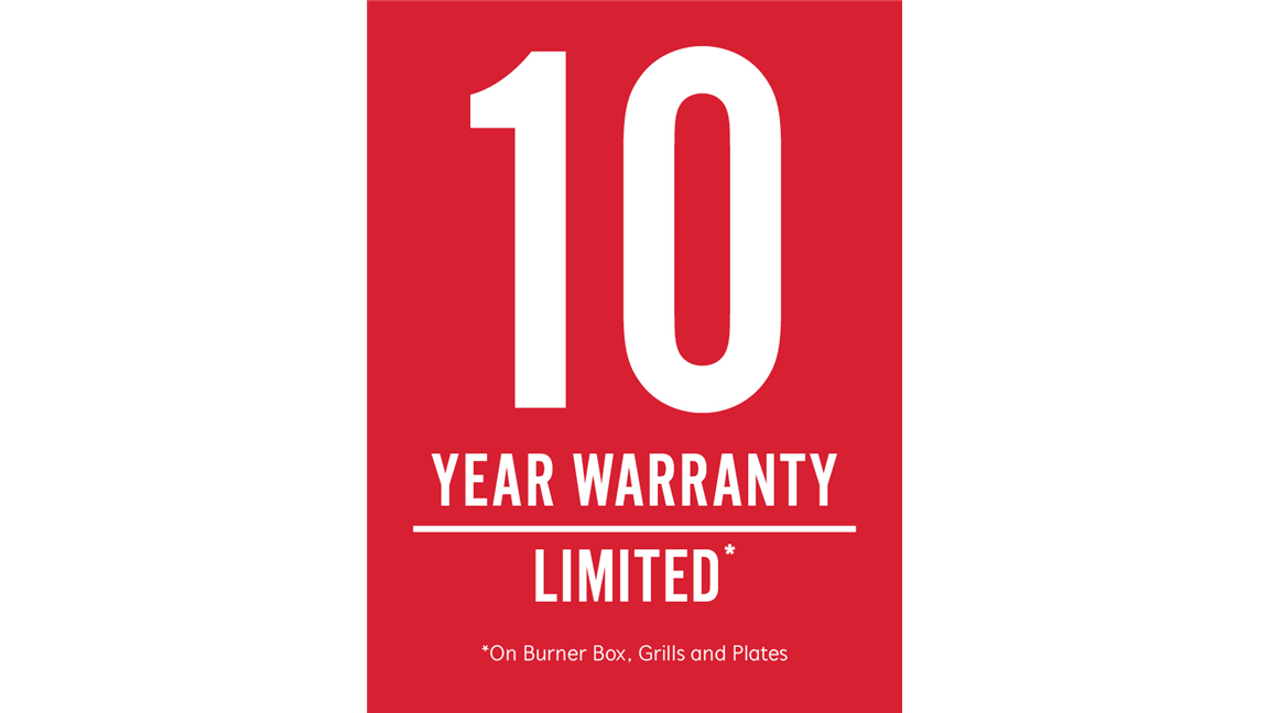 10 Year Limited Warranty*